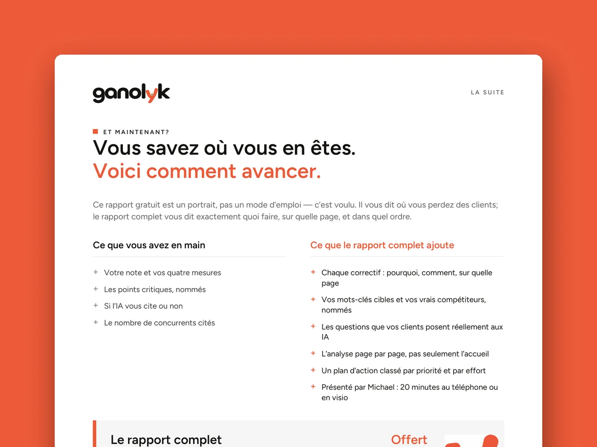 Page 4 du rapport d’audit ganolyk : La suite